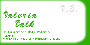 valeria balk business card